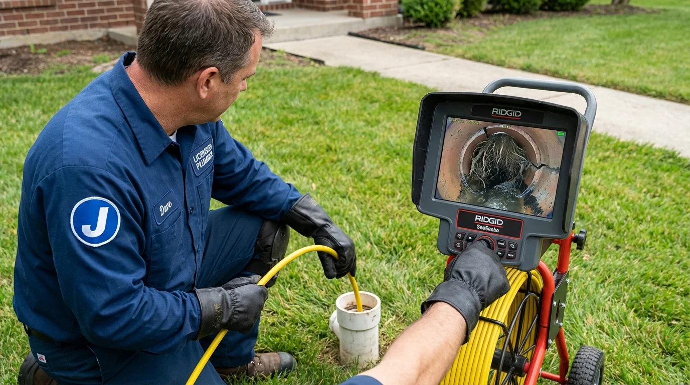 Sewer camera inspection being performed by Johns Plumbing LLC in Quanah